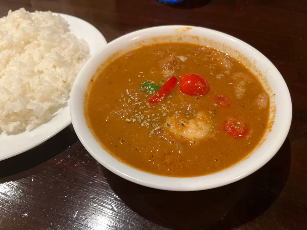 curry草枕　海老とプチトマト（1180円）